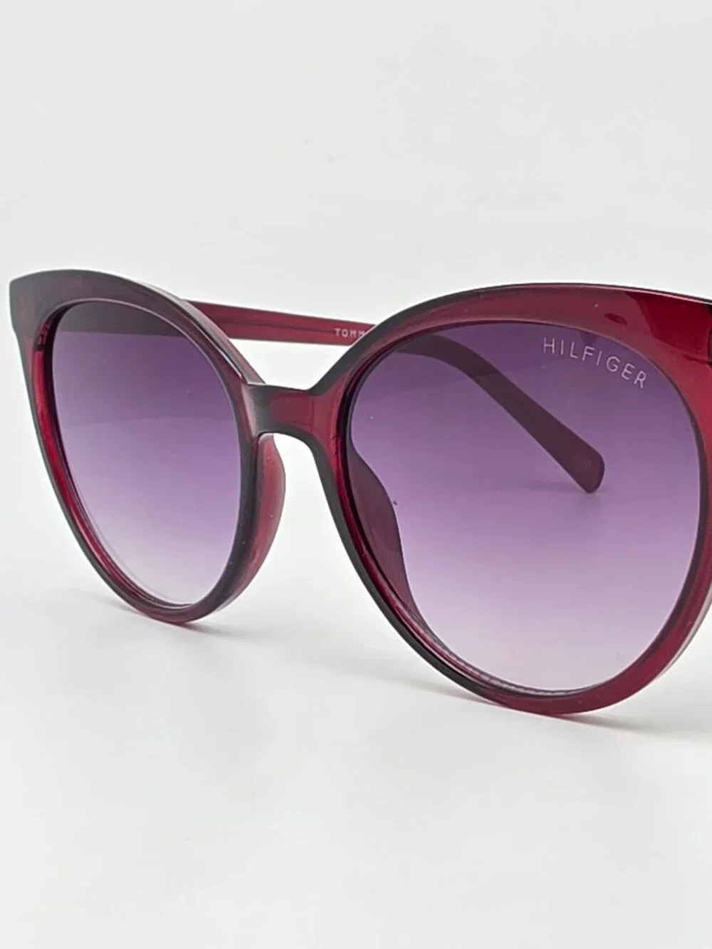 Tommy Hilfiger Lyla WP OL574 Red Frame Smoke Gradient Lens Cat Eye Sunglasses